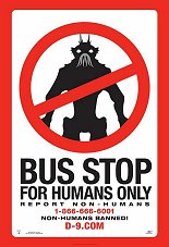 [Bus stop for humans only]