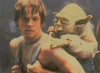 [Luke carrying Yoda]