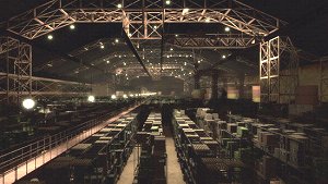 [Interior view of Warehouse 13]